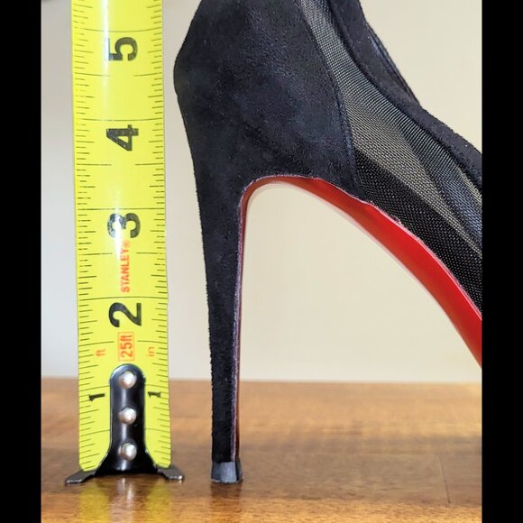 Kris & Jessy Black Suede Leather & Mesh High Heel Stiletto Pumps US 8.5 - Picture 14 of 14